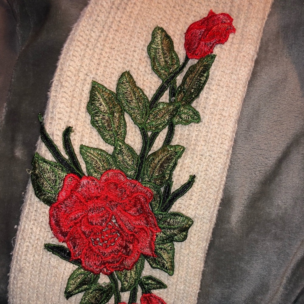 Floral Sleeve Sweater